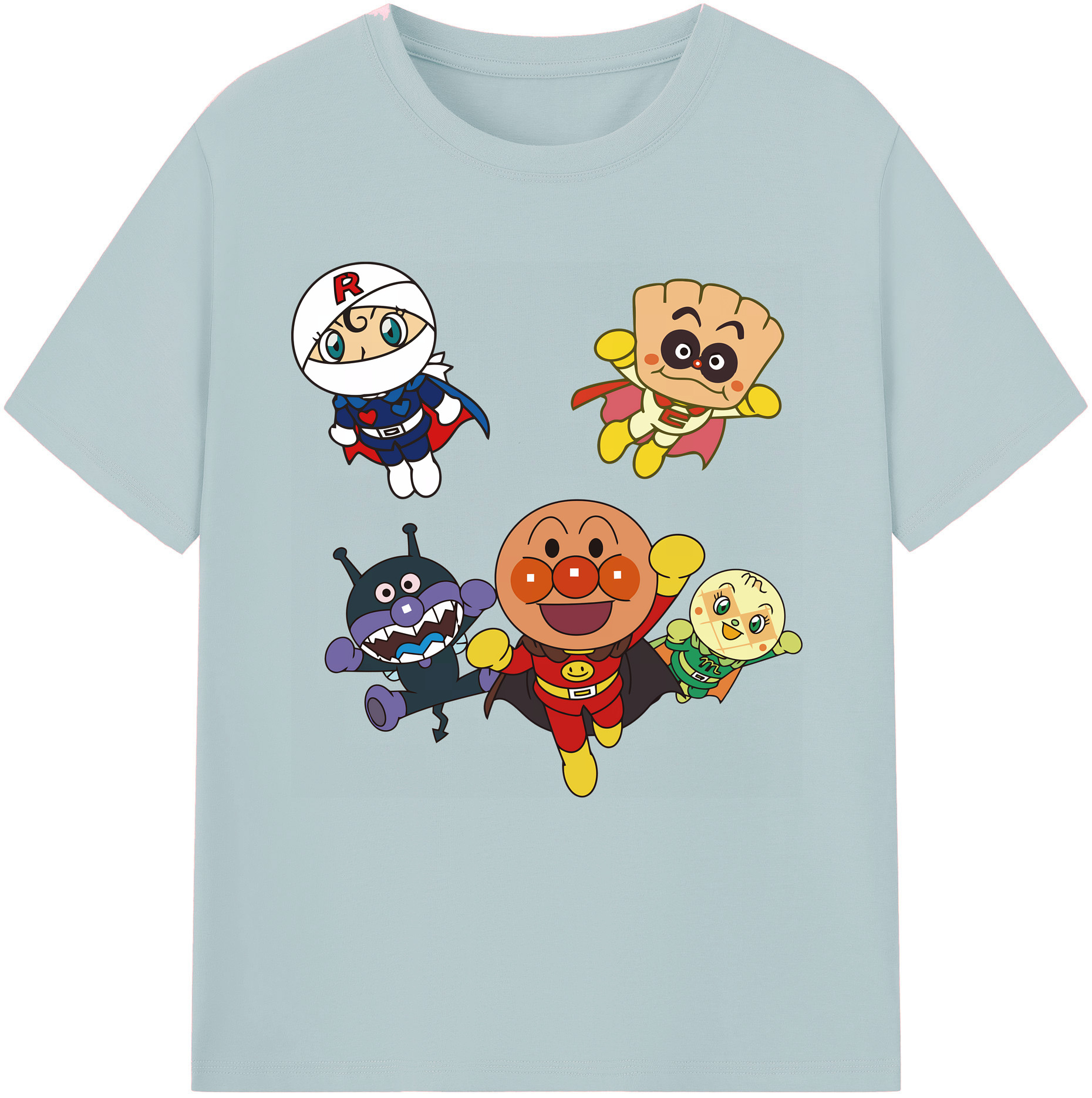 （画像用） アンパンマン Anpanman 綿100％半袖Tシャツ（フロントプリント）